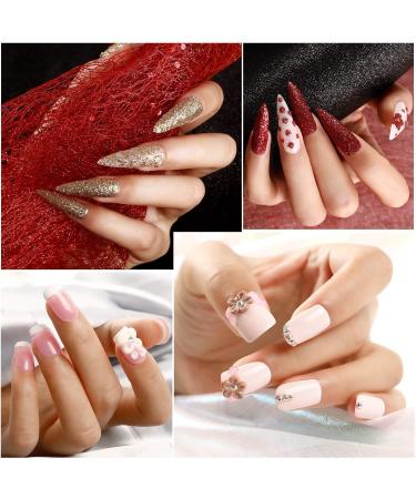 Acrylic nail set 12 color flash acrylic powder set false nail tip water drill nail decoration professional manicure tool set - Buy Online on GoSupps.com