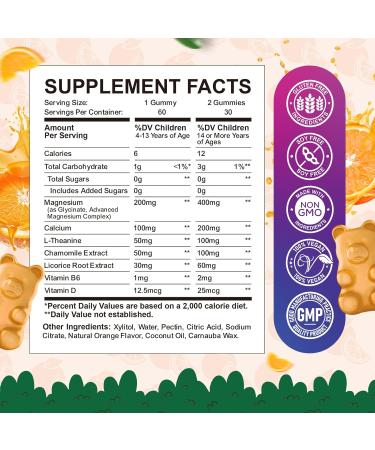 2 Pack Magnesium Glycinate Gummies for Kids & Adults Stawberry & Orange Flavor - Buy Online on GoSupps.com