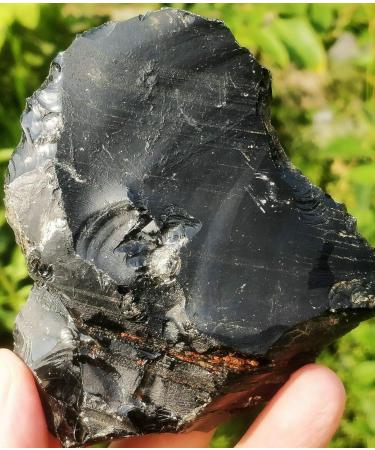 Natural Crystal Rough 1pcs Obsidian Crystal Stone Natural Rough Mineral Specimen 200g - Buy Online on GoSupps.com