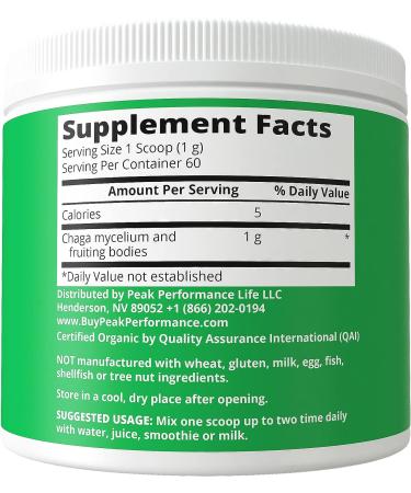 Organic Chaga Mushroom Powder - USA Grown for Energy & Digestion Support - Vegan Bulk Extract for Tea & Coffee - Buy Online on GoSupps.com
