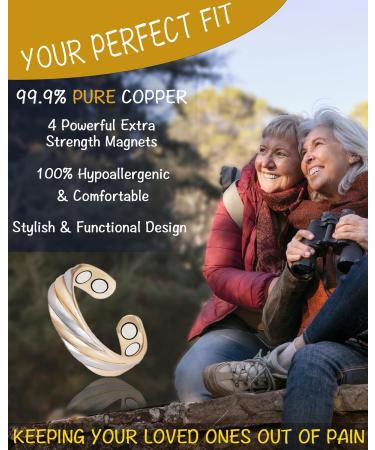 Buy 2x Pure Copper Magnetic Rings | Three-Color Audio Magnetic Ring with 4 Magnets | Ideal Gifts | International Shipping - Buy Online on GoSupps.com