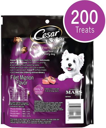 Cesar Softies Filet Mignon Dog Treats 1.13 lb - Delicious Soft Dog Treats - Buy Online on GoSupps.com