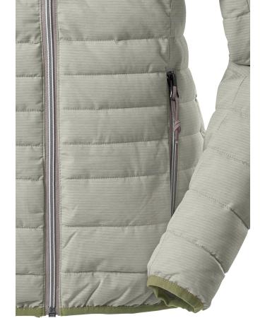 Buy GIGA DX Women's Uyaka Stripe Casual Jacket - Down Look Zip-Off Hood 44 Pistachio | International Shipping Available - Buy Online on GoSupps.com