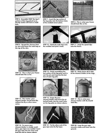 Texsport Portable Outdoor Camping Shower Privacy Shelter Changing Room - Gray - Buy Online on GoSupps.com