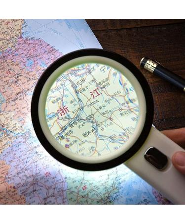 Portable Magnifier Magnifier Reading Crafts Identification 30X Hd LED Light Handheld Illuminated Read Magnifier Full of Stars - Buy Online on GoSupps.com