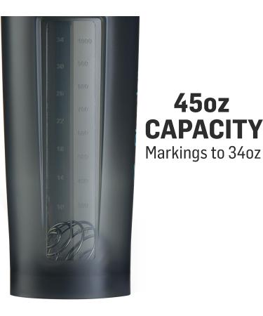 BlenderBottle Pro45 Extra Large Shaker Bottle 45oz - Grey/Blue - Buy Online on GoSupps.com