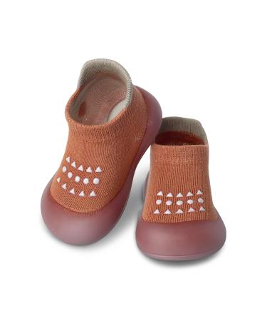 Dookeh Baby Shoes Boys Girls First Walking Shoes Non Slip Soft Sole Sneakers Toddler Infant Babygirl Sock Shoes 9-12 Months A3 Cherry