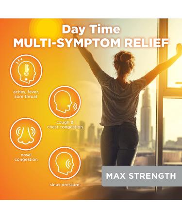 Amazon Basic Care Severe Cold and Flu Relief Combo Pack - 24oz Day & Night Liquid Medicine - Buy Online on GoSupps.com