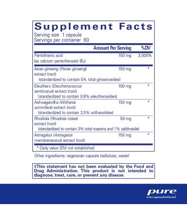 Pure Encapsulations Phyto-ADR | Plant-Based Adrenal Support & Stress Relief | 60 Capsules - Buy Online on GoSupps.com