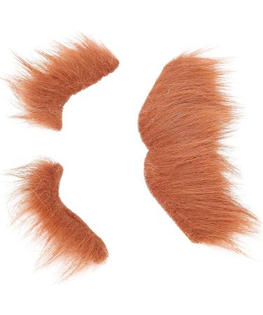 Mustaches Eyebrow Set Self Adhesive Fake Beard and Fake Eyebrow Set False Facial Hair Costume Accessory for Adults Brown - Buy Online on GoSupps.com