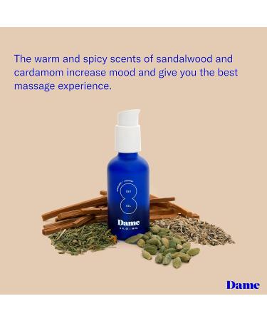 Dame Products Massage Oil for Women Edible Lickable Soothing Body Oils with Sandalwood & Cardamom Scent for Relaxation - Buy Online on GoSupps.com