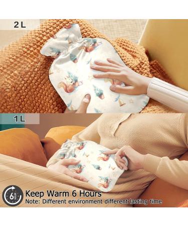 Oarencol Hot Water Bottle with Cover - Squirrel Tree & Star Design 1L for Hot & Cold Compress - Buy Internationally! - Buy Online on GoSupps.com