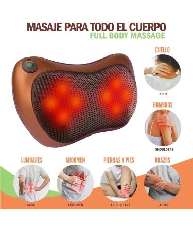 Neck & Back Massager with Heat Pillow | Portable Shiatsu Massage & Support for Home Office & Travel - Buy Online on GoSupps.com