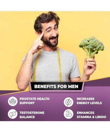 DIM Supplement with Broccoli Extract and BioPerine - Hormone Balance Support for Men and Women - 60 Vegetarian Capsules with Calcium D-Glucarate - Buy Online on GoSupps.com