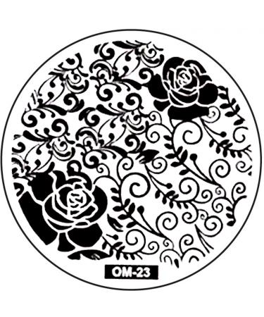 STAMPING STENCIL # OM-23 Roses tendrils flourishes