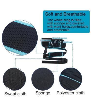 Arm Sling Shoulder Immobilizer - Medical Support Brace for Rotator Cuff Injury | Comfortable Adjustable L/XL for Men & Women | Suitable for Broken Dislocated Fracture or Strain - Buy Online on GoSupps.com