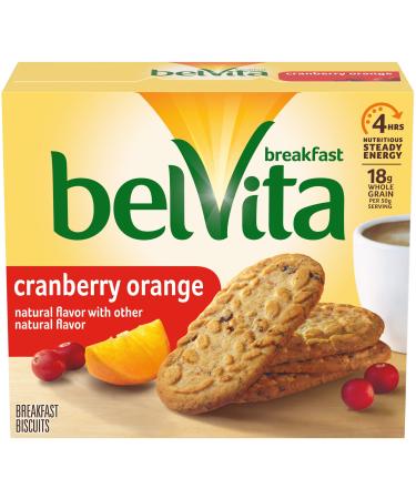 belVita Cranberry Orange Breakfast Biscuits, 5 Packs (4 Biscuits Per Pack)