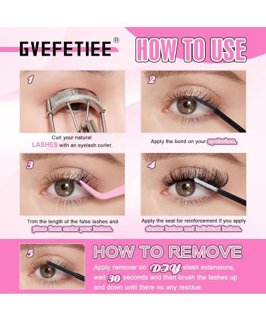 15ML Strong Hold Eyelash Extension Kit by GVEFETIEE - Waterproof Lash Bond & Seal & Remover for Individual Lashes Clusters - Buy Online on GoSupps.com