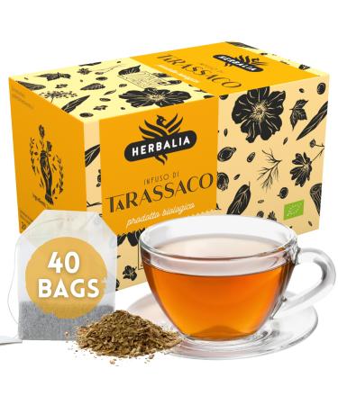 HERBALIA - Infusion au Pissenlit en Sachets Bo te de Tisane au Pissenlit de 40 Sachets Sans Agrafes M talliques 40 g de Fleurs et Feuilles de Pissenlit pour Infusions et Tisanes