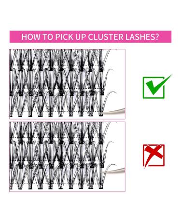Eyelashes Individual Cluster 20D 0.07 C Curl | 15-20mm Artificial Eyelash Extensions for Beginners - DH-20D-07-C - Buy Online on GoSupps.com