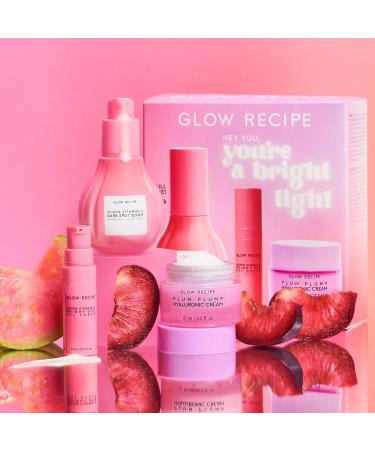 Glow Recipe Hey You You're a Bright Light Kit - Guava Vitamin C Dark Spot Serum (30ml) Guava Vitamin C Bright-Eye Gel Cream (5ml) + Plum Plump Hyaluronic Cream (15ml) to Fade Spots & Plump Skin - Buy Online on GoSupps.com