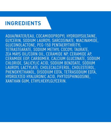 CeraVe SALICYLIC ACID Cleanser Renewing SA Smoothing BHA Exfoliant for Face. Suitable for Keratosis Pilaris & Psoriasis. Gentle Cleanser With Hyaluronic Acid Niacinamide Vitamin D & Ceramides. Fragrance Free No microbeads 237ml - Buy Online on GoSupps.com