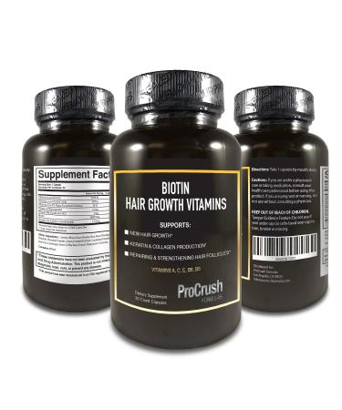 Biotin Hair Growth Support Multivitamins- Grow Longer, Fuller, Thicker, Healthier Hair. Natural Supplement Vitamin for Skin