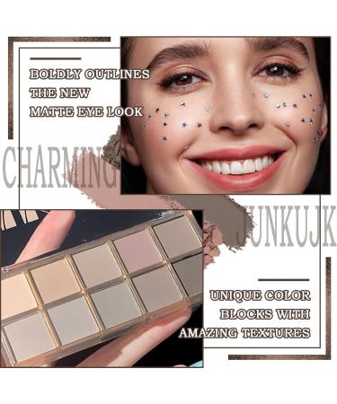 10 Colors Eyeshadow Palette Matte Nude Eyeshadow Makeup Palette for Women & Naturing-Looking Makeup High Pigmented Long Lasting Naked Ultra-Blendable Eye Shadow Palette with Brush - Buy Online on GoSupps.com