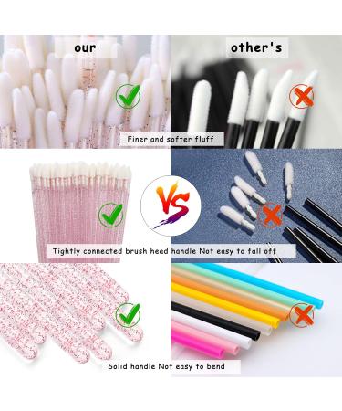 Unaone 100 Pcs Disposable Lip Brushes - Lip Applicator Wands for Lipstick Lip Gloss & Makeup - Perfect Beauty Tool in Pink - Buy Online on GoSupps.com