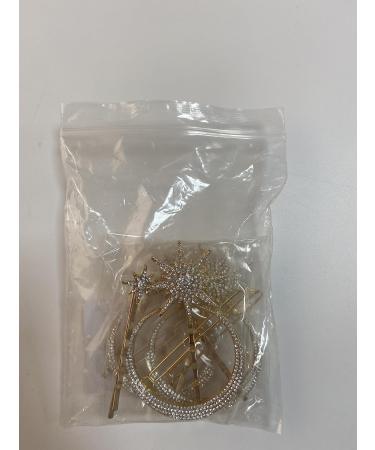 Elegant Rhinestone Moon & Star Hairpin Set for Women & Girls - 9 Vintage Hair Clips for All Hair Types - Buy Online on GoSupps.com