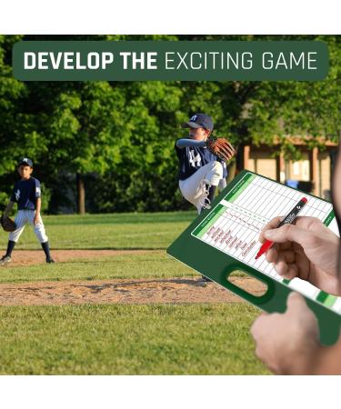 Baseball Coaches Dry Erase Board 15x10.5 - Double Sided Lineup Board with Markers | Coaching & Scorekeeping Equipment - Buy Online on GoSupps.com