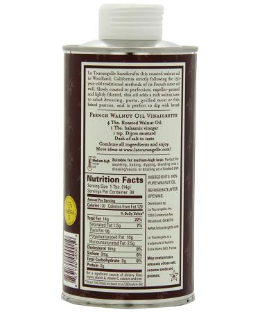 La Tourangelle Roasted Walnut Oil 16.9oz (Pack of 3) - Premium Quality, Cold-Pressed, Packaging May Vary - Buy Online on GoSupps.com