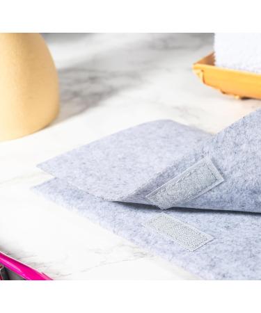 Glamza Hair Straightener Mat & Pouch - Made from Heat Resistant Safety Felt - Ideal for Home & Travel (Light Grey) - Buy Online on GoSupps.com