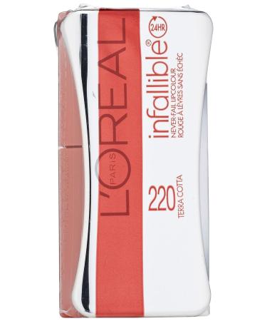 L'oreal Infallible Never Fail Lipcolour in Terra Cotta - Long Lasting Lipstick - Buy Online on GoSupps.com