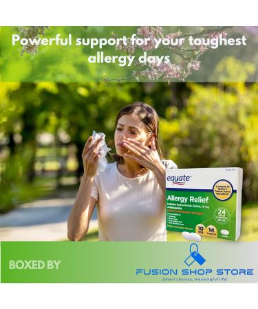 Cetirizine Hydrochloride 10mg- Allergy Relief Tablets 14 Ct (Pack of 1) Boxed by Fusion Shop Store - Buy Online on GoSupps.com