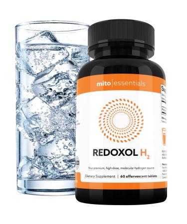 HYDROGEN WATER TABLETS (60 Servings), Smart Antioxidant Boost Energy, Fights Inflammation & Oxidative Stress. Fast Dissolve, High Concentration Tablets so You Can Enjoy Hydrogen Rich REDOXOL H2 Water At Home Or On The Go