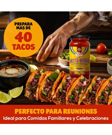 Gourmet Instabirria Mix | 16 fl oz glass jars to make birria stew birria tacos and quesabirrias | birria adobo mix just add water and meat | for 4 to 6 pounds of meat each | authentic Mexican flavor | versatile for any type of meat | easy crock pot meal | - Buy Online on GoSupps.com