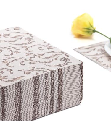 Buy Papstar Royal Collection Napkins - 50 Pack 1/4 Fold Damascato Brown 40x40 cm - International Shipping Available - Buy Online on GoSupps.com