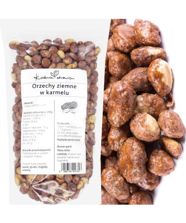 Kuchnia Zdrowia Caramelized peanuts - Preservative-free - High quality - Ideal snack - Kuchnia Zdrowia - Airtight zip-lock bag - Doypack: (500g)