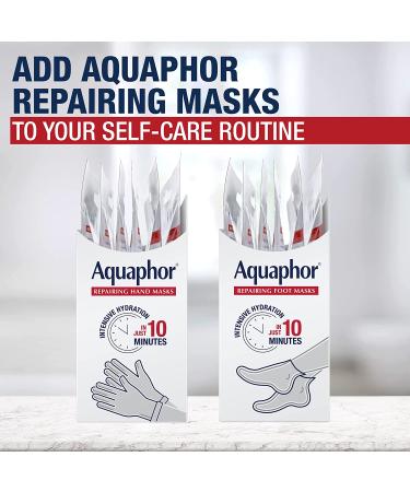 Aquaphor Repairing Foot Masks: Moisturizing Socks for Dry Feet with Avocado Oil and Shea Butter - Pack of 6 - Buy Online on GoSupps.com