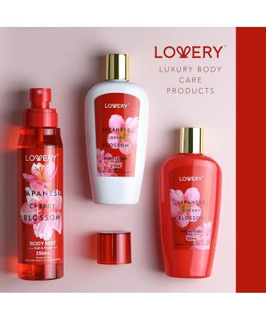 Japanese Cherry Blossom Bath and Body Gift Set - Spa Essentials for Men & Women | Natural Extracts Vitamin E & Shea Butter | Travel Self Care Kit - Buy Online on GoSupps.com