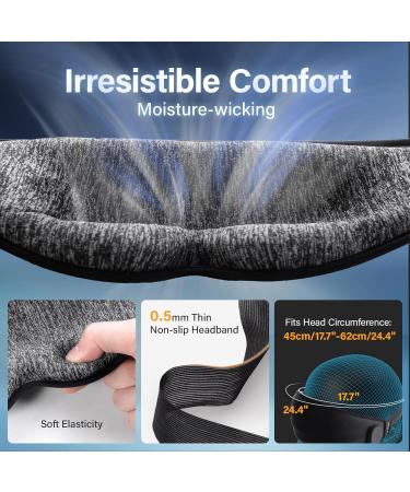 Heated Eye Mask Graphene | Cordless Warm Eye Compress | 3 in 1 Sleep Mask & Cooling Gel Strip for Dry Eyes Relaxation Meditation | Travel-Friendly for Men & Women - Buy Online on GoSupps.com