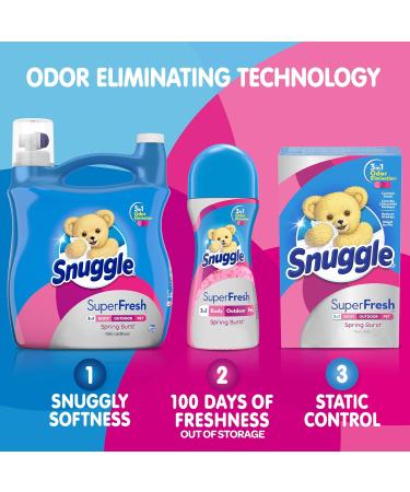 Snuggle Plus Super Fresh Liquid Fabric Softener - Spring Burst 95 Fl Oz - Softens & Freshens Laundry - Buy Online on GoSupps.com