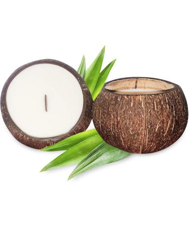 Jasmine Scented Coconut Bowl Candle | 14oz Premium Soy | Eco-Friendly Aromatherapy & Home D cor | Wood Wicked Natural Coconut Shell Candle - Buy Online on GoSupps.com