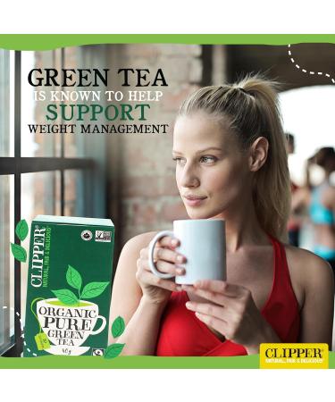 Clipper Tea Organic Green Tea Pure Natural Ingredients Fairtrade Tea Non-GMO Biodegradable and Compostable Tea Bags 40g - 20 Tea Bags - Buy Online on GoSupps.com
