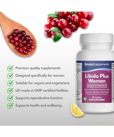 Libido Plus For Women | Suitable for Vegans & Vegetarians | 60 Capsules Up to 1 Month of Benefits | Made in the UK - Buy Online on GoSupps.com