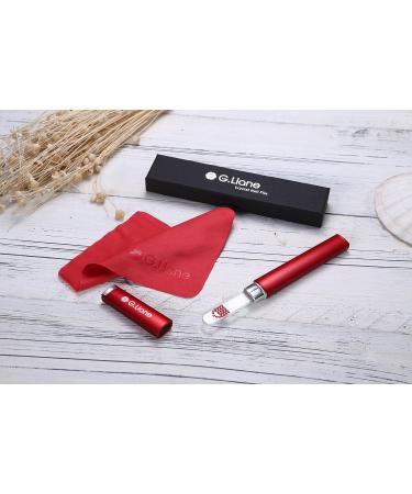 Crystal Nail File with Genuine Qualified Crystals G.Liane Professional Nail File in Case Manicure Pedicure Kit for Natural Nails Acrylic Nails Gels Nails Manicure Tools (Red Handbag) - Buy Online on GoSupps.com