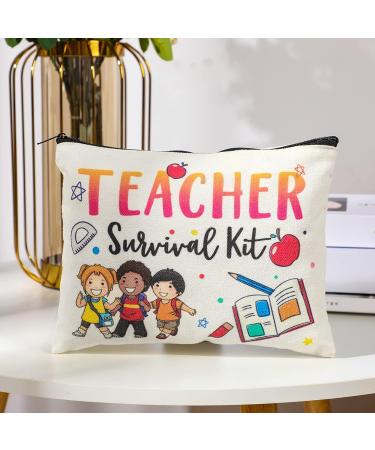 Svee Cosmetic Bag - Christmas Gift for Teachers | Canvas Makeup Bag for Kids | Lively Zipper Pouch for Kindergarten & Elementary School - Buy Online on GoSupps.com