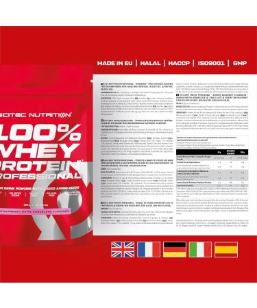 Scitec Nutrition 100% Whey Protein Professional 500g - Gluten-Free Strawberry White Chocolate - Extra Amino Acids & Digestive Enzymes - Buy Online on GoSupps.com