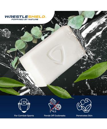 WrestleShield Bar Soap - Tea Tree Oil & Eucalyptus for Wrestlers & Athletes - 2 Pack - Buy Online on GoSupps.com